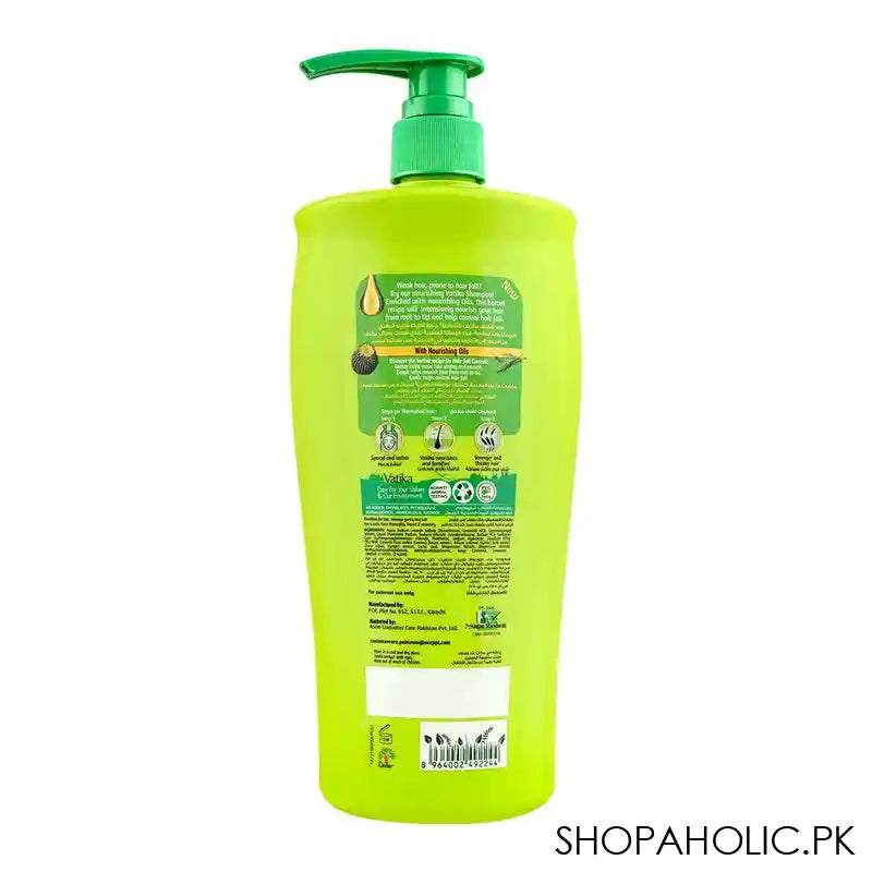 Dabur Vatika Cactus And Gergir Hair Fall Control Shampoo, For Weak Hair, 650ml - Image 3