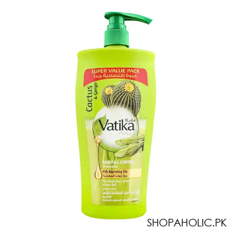 Dabur Vatika Cactus And Gergir Hair Fall Control Shampoo, For Weak Hair, 650ml - Image 4