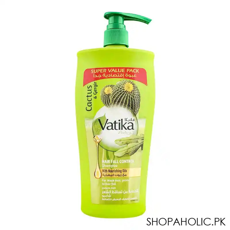 Dabur Vatika Cactus And Gergir Hair Fall Control Shampoo, For Weak Hair, 650ml - Image 4