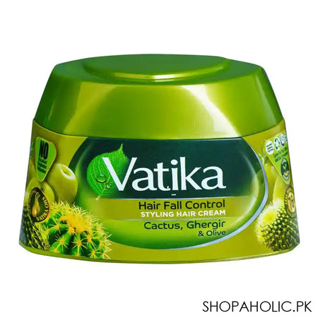 Dabur Vatika Cactus,Ghergir & Olive Hair Fall Control Hair Styling Cream, 140ml - Image 3