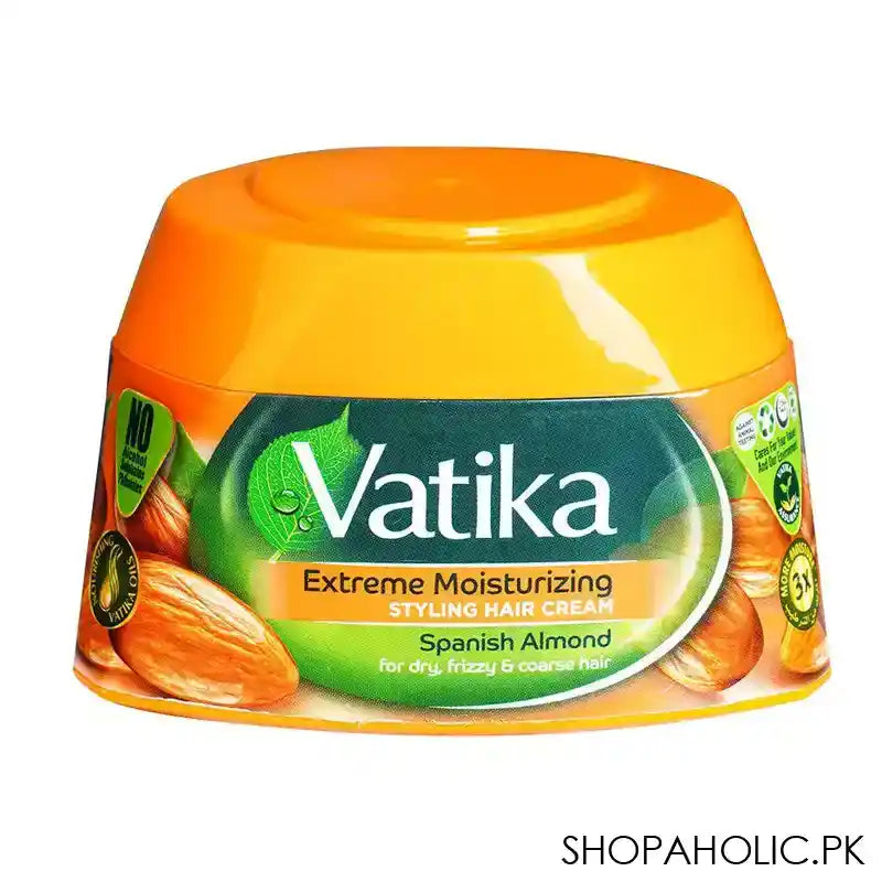 Dabur Vatika Extreme Moisturizing Spanish Almond Styling Hair Cream, For Dry, Frizzy & Coarse Hair, 140ml - Main Image