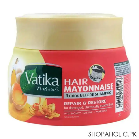 dabur vatika hair mayonnaise repair & restore treatment, 500ml main image