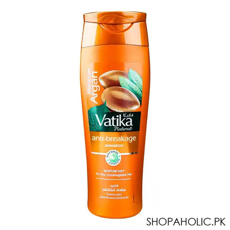 Dabur Vatika Naturals Moroccan Argan Anti-Breakage Shampoo, For Dry, Unmanageable Hair, 360ml - Main Image