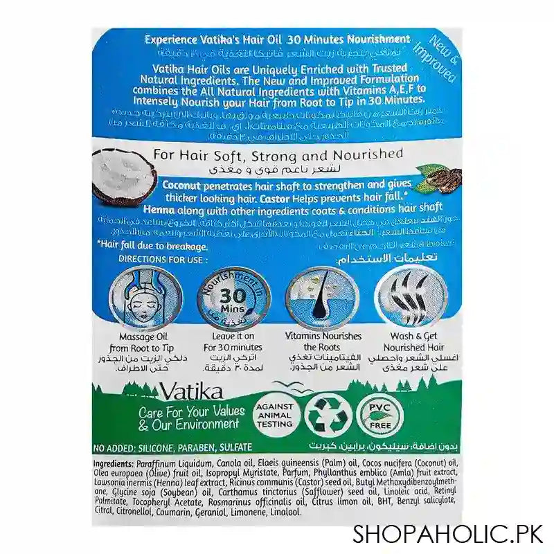 Dabur Vatika Naturals Volume & Thickness Coconut Enriched Hair Oil, 200ml - Image 2