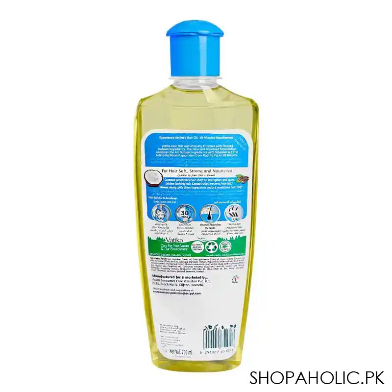 Dabur Vatika Naturals Volume & Thickness Coconut Enriched Hair Oil, 200ml - Image 3