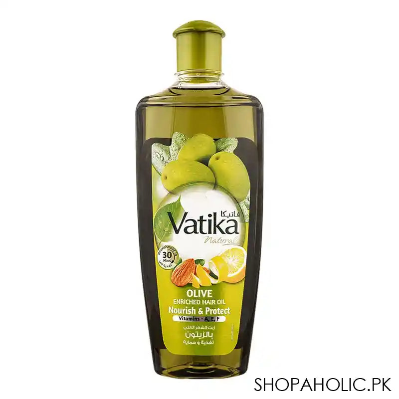 Dabur Vatika Olive Nourish & Protect Enriched Hair Oil, 300ml - Image 4
