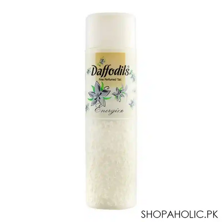 daffodils energize fine perfumed talcum powder, 125g main image