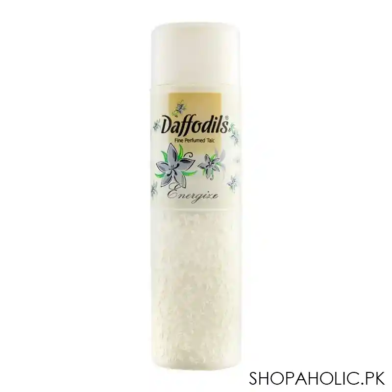 daffodils energize fine perfumed talcum powder, 125g main image