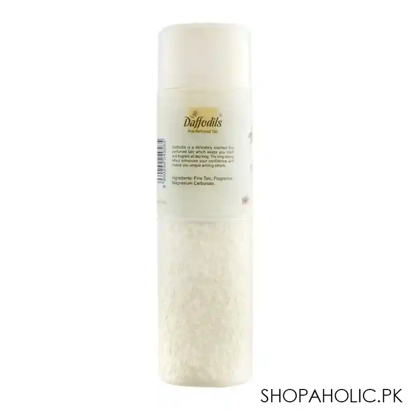 daffodils flora fine perfumed talcum powder, 250g image2