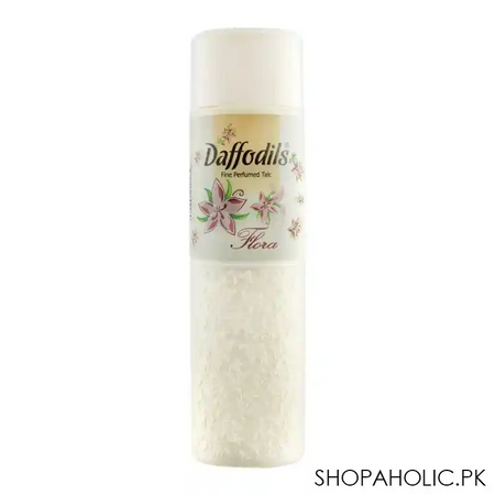daffodils flora fine perfumed talcum powder, 250g main image