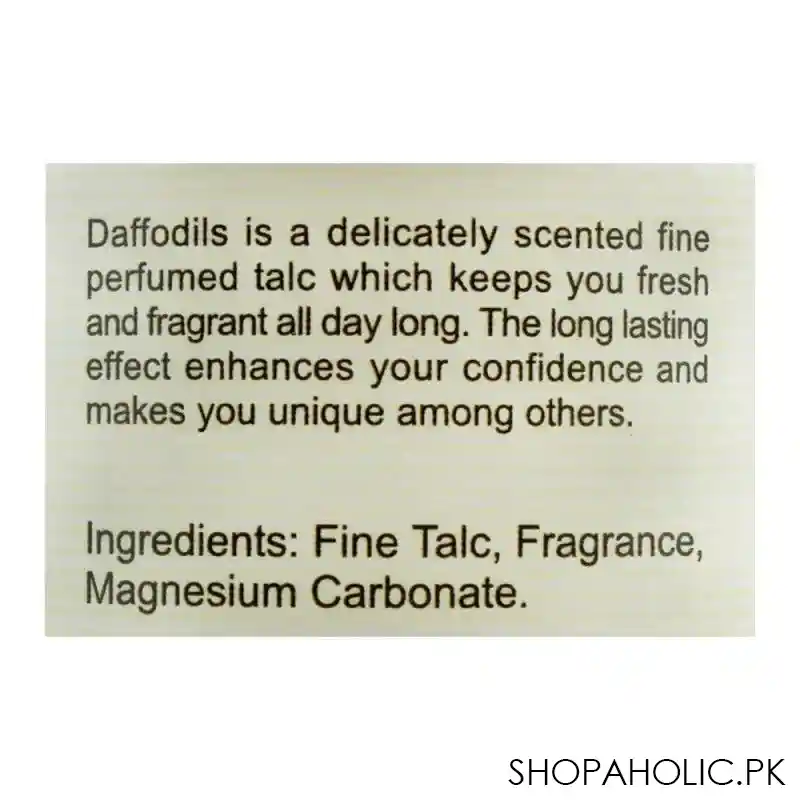 daffodils sweet dream fine perfumed talcum powder, 250g image3