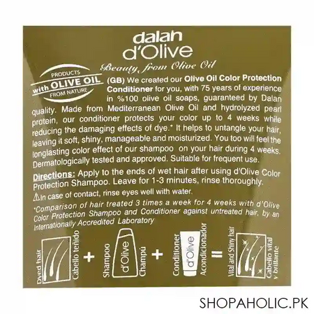 dalan d'olive color protection olive oil nutrition conditioner, 200ml image3