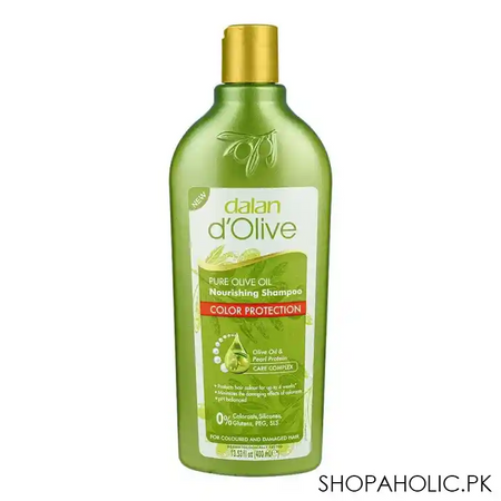 dalan d'olive color protection olive oil nutrition shampoo, 400ml image2
