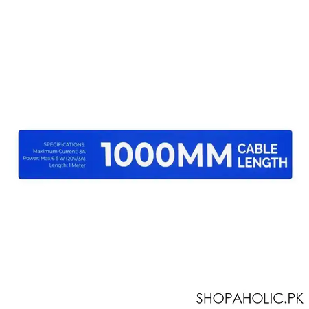 dany powerline type c to type c charging & data cable, white, ty 15 image3