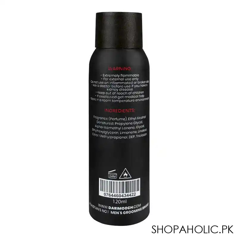 Dari Mooch Flare Perfume Body Spray, For Men, 120ml - Image 2