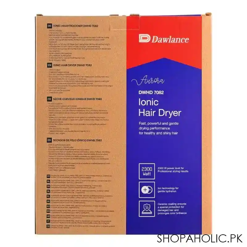 dawlance aurora ionic hair dryer, 2300w, dwhd 7082 image4