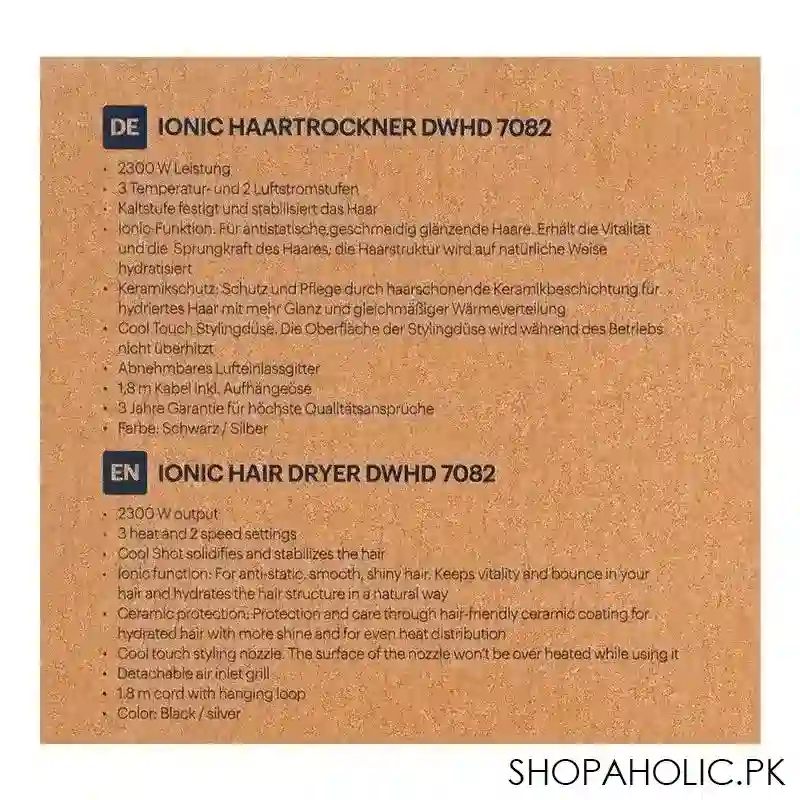 dawlance aurora ionic hair dryer, 2300w, dwhd 7082 image5