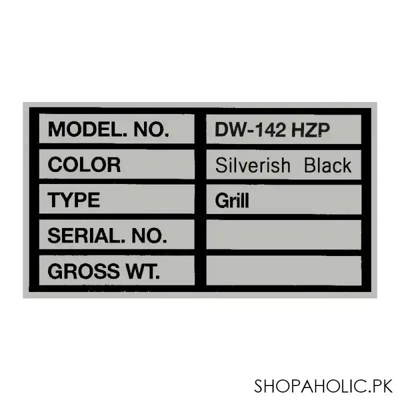 dawlance grill microwave oven, 42 liters, dw 142 hzp image4