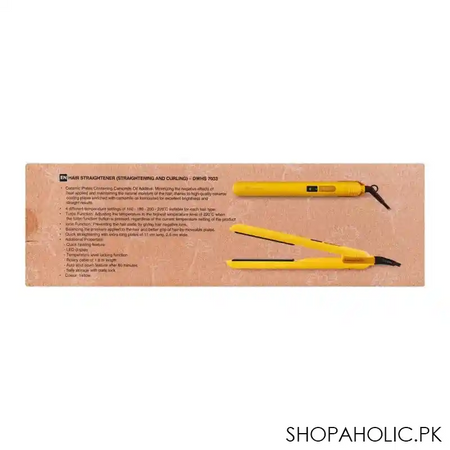 dawlance hair straightener, yellow, dwhs 7033 image3