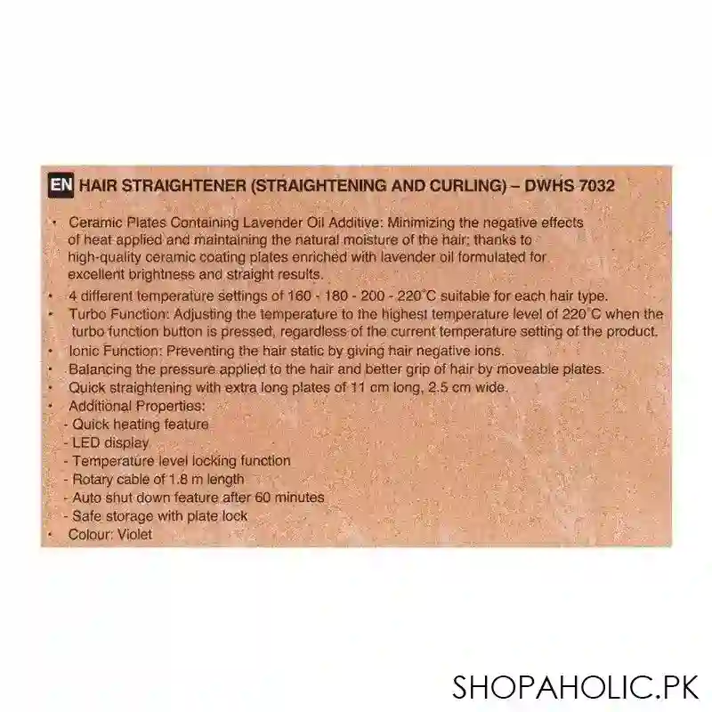 dawlance hair straighter, purple, dwhs 7032 image4