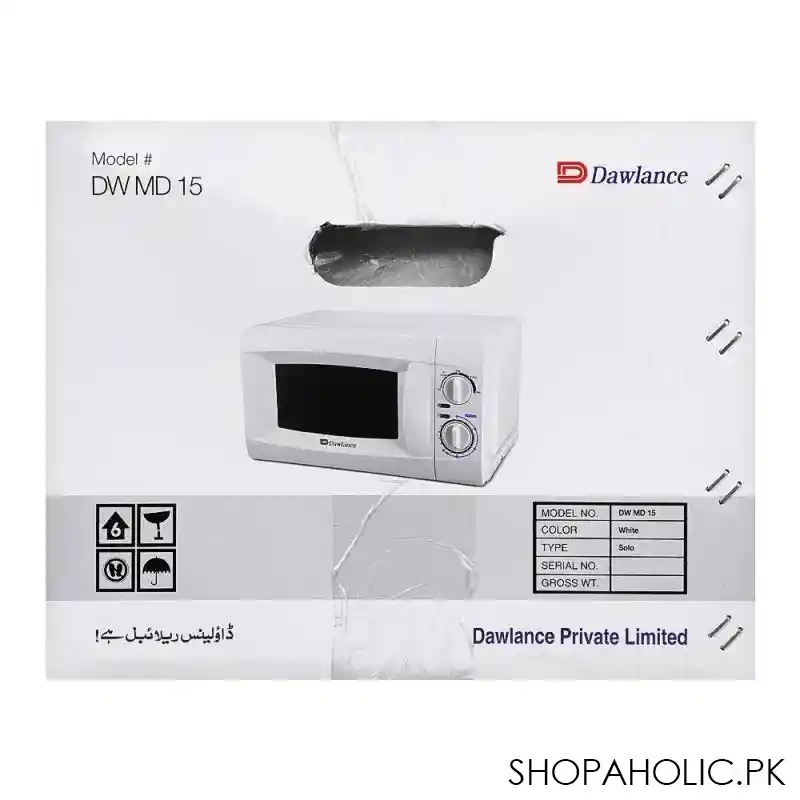 Dawlance Rwp Buy Dawlance Microwave Oven, 20 Liters, White, DW-15 S – Shopaholic.pk