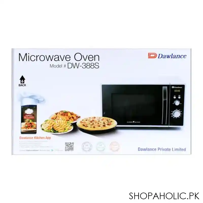 dawlance microwave oven, 23 liters, black, dw 388s image2
