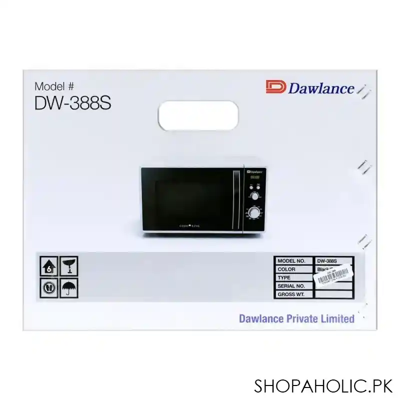 dawlance microwave oven, 23 liters, black, dw 388s image3