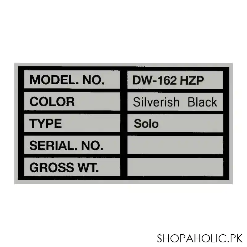 dawlance solo microwave oven, 62 liters, dw 162 hzp image3