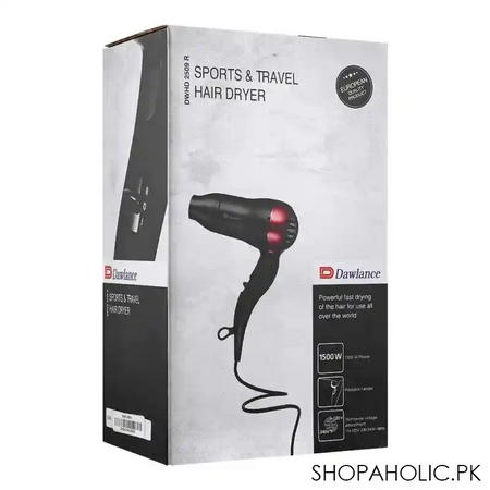 dawlance sports & travel hair dryer, 1500w, dwhd 2509r image4