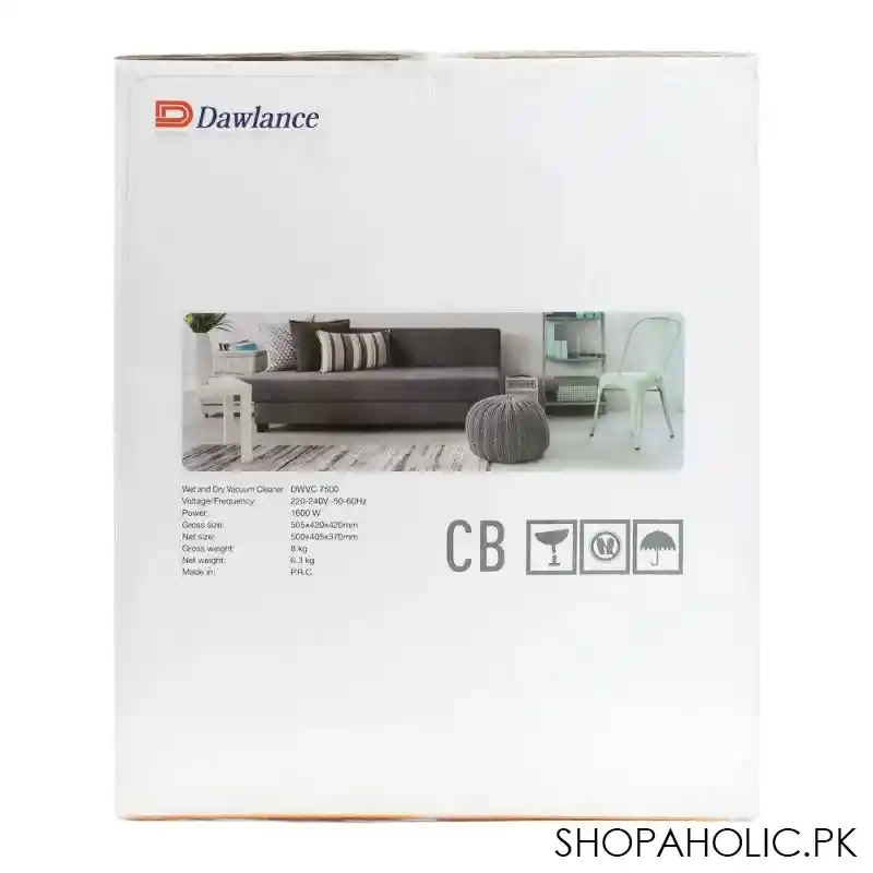 dawlance vacuum cleaner, 1600w, dwvc 7500 image3