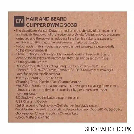 Dawlance Zeus Hair And Beard Clipper, DWMC 9030 - Image 3