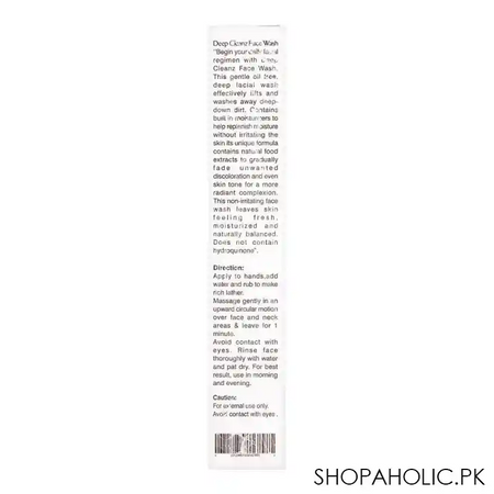 deep cleanz face wash, spotless skin triple action, 120ml image2
