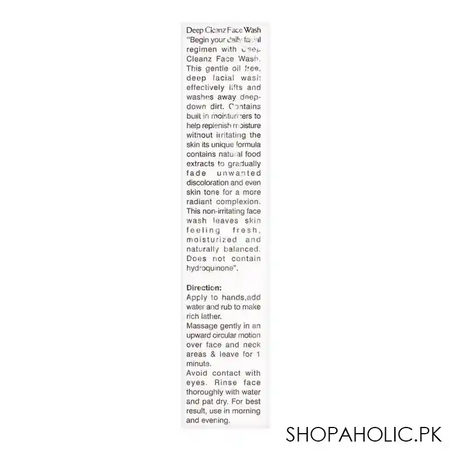 deep cleanz face wash, spotless skin triple action, 120ml image3