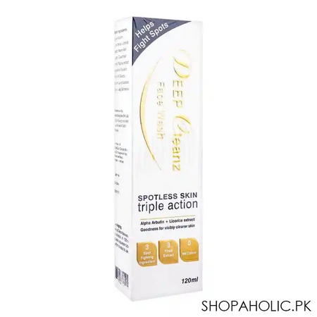 deep cleanz face wash, spotless skin triple action, 120ml main image