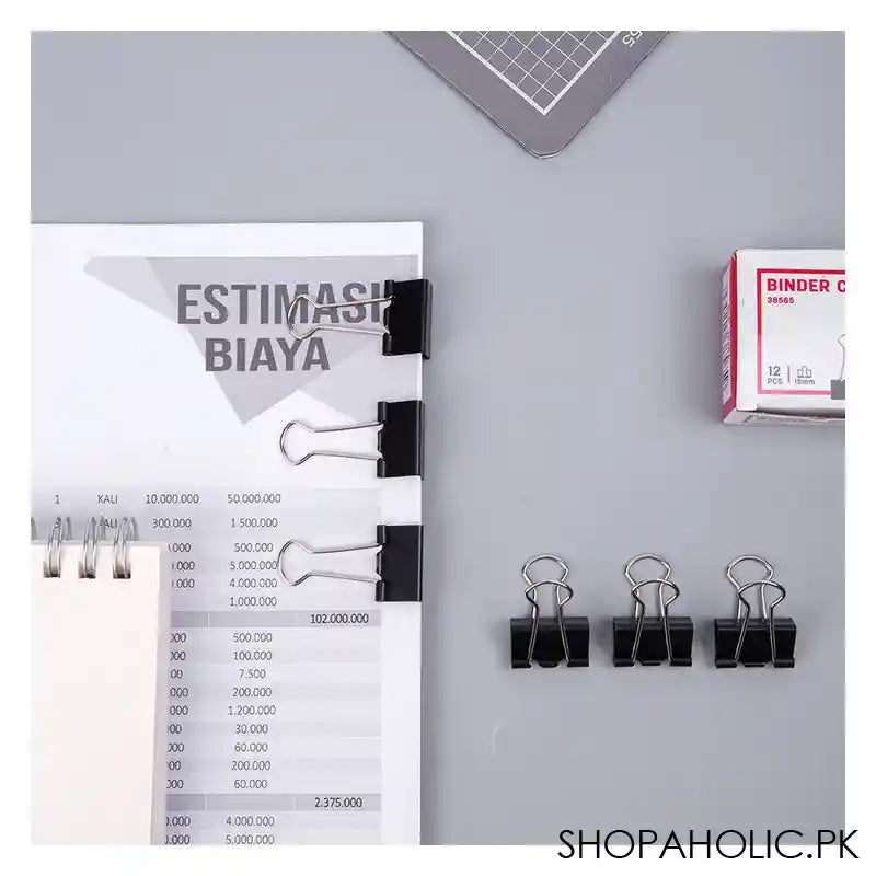 Deli 19mm Binder Clip Box, Black, E38565 - Image 4