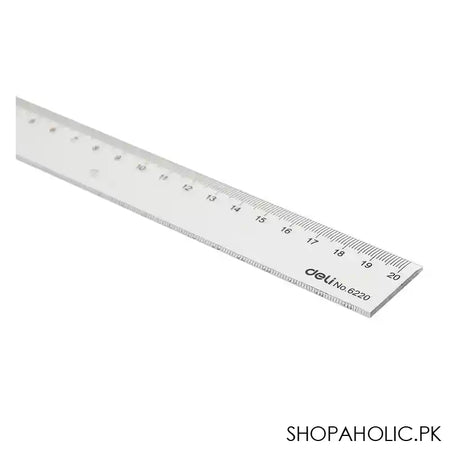 Deli 8in Transparent Straight Ruller, E6220 - Image 5