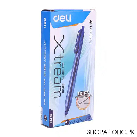 Deli Ball Pen, Mini Tip 0.7mm, Blue, 1-Piece, EQ02130 - Image 3