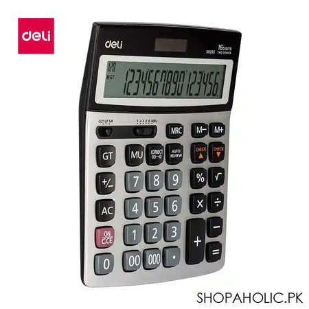 Deli Core Series Metal Surface 16-Digits Desktop Calculator, E39265 - Image 3