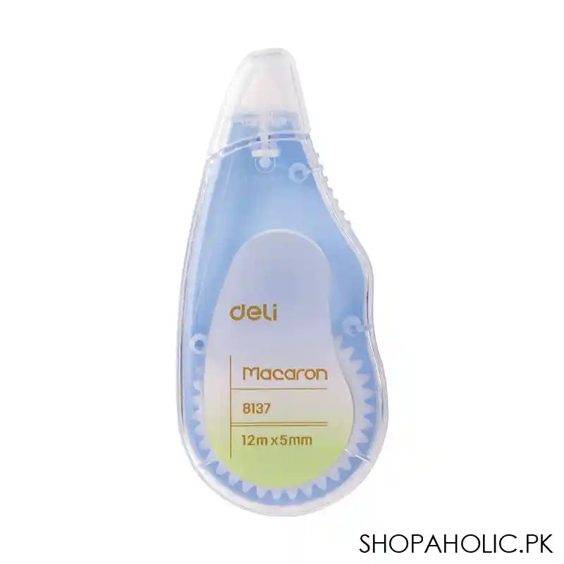 Deli Correction Tape, 12m X 5mm, Blue, E8137 - Main Image