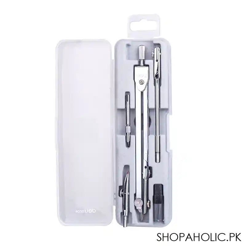 Deli E8601 Stainless Steel 2-Piece Assembled Compass with Pencil Leads, 220 mm/8.6 Inch Opening Diameter, E8601 - Image 4