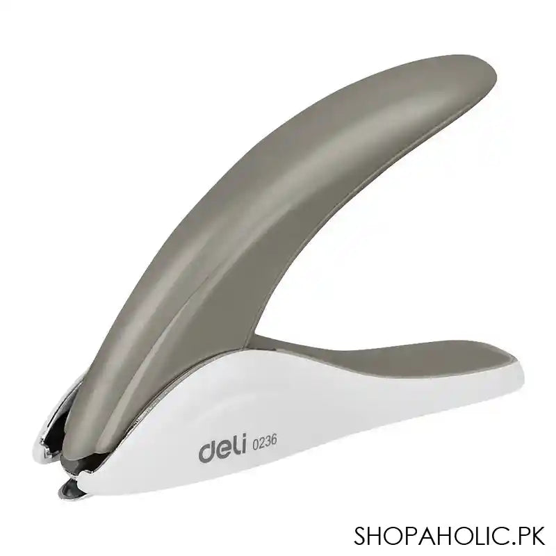 Deli Heavy Duty Staple Remover, Remove Pins From 80 Sheets Staple, Pin Size 24/6 or 26/6, Grey, E0236 - Image 4