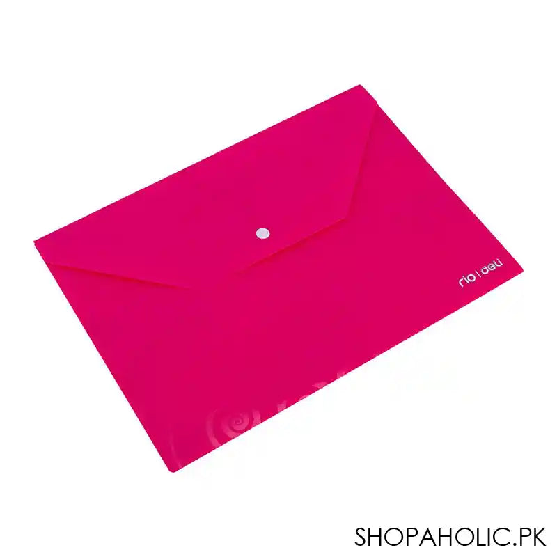 Deli Rio Series Deco A4 Button File Bag, Assorted Colors, E39640 - Image 5