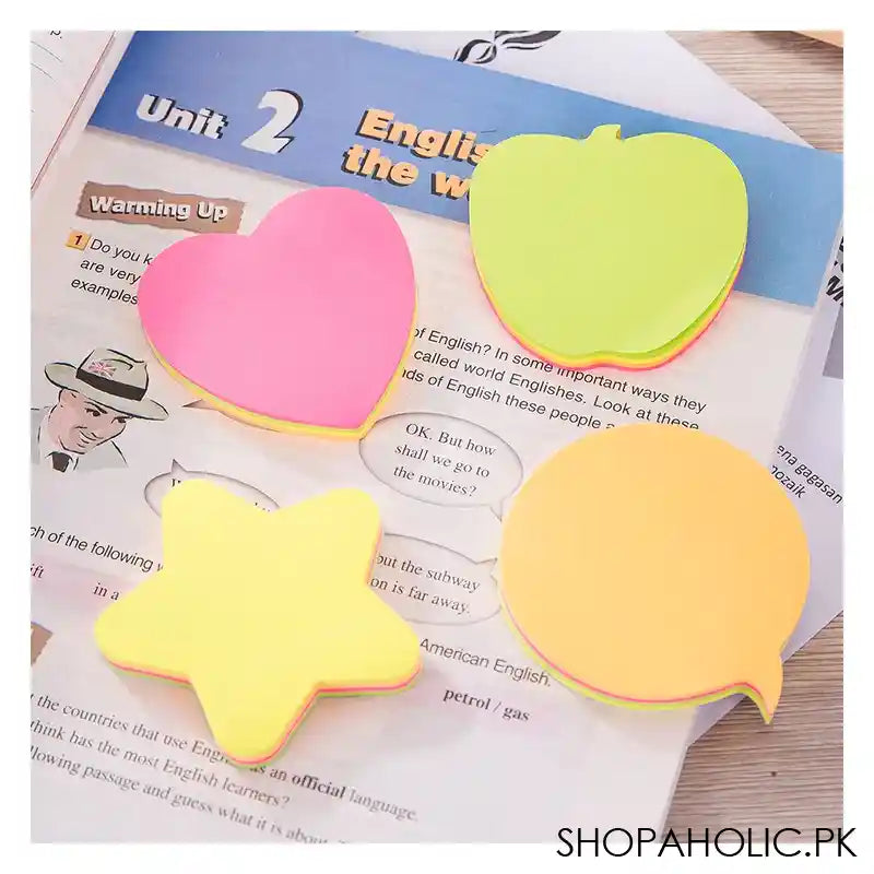 Deli Shape Sticky Notes, 76X76mm 3''X3'', 20X4 Sheets, 4 Assorted Colors, EA03202 - Image 4