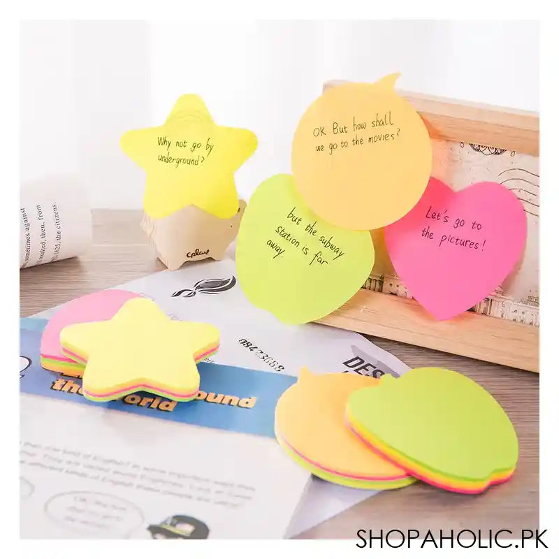 Deli Shape Sticky Notes, 76X76mm 3''X3'', 20X4 Sheets, 4 Assorted Colors, EA03202 - Image 5