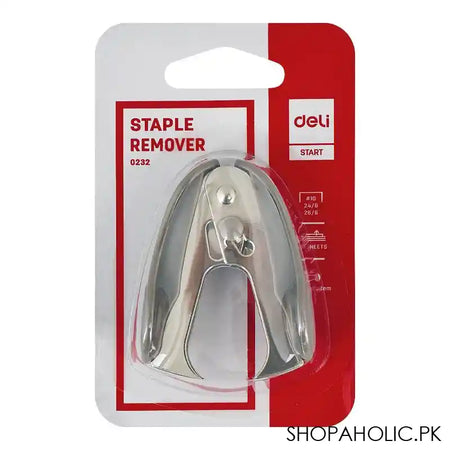 Deli Staple Remover With Lock, 24/6 & 26/6 Staples, 30 Sheet Limit, Grey, E0232 - Main Image