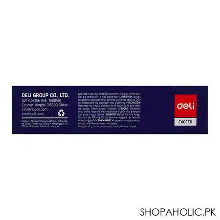 Deli Stapler With Metal Pull Bar, No. 10 Staples, 50 Staple Capacity, 15 Sheet Limit, Black, E0229 - Image 4