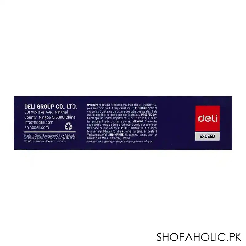Deli Stapler With Metal Pull Bar, No. 10 Staples, 50 Staple Capacity, 15 Sheet Limit, Black, E0229 - Image 4