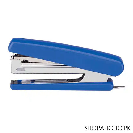 Deli Stapler With Pin Remover & Metal Pull Bar, No. 10 Staples, 100 Staple Capacity, 15 Sheet Limit, Blue, E0221 - Main Image
