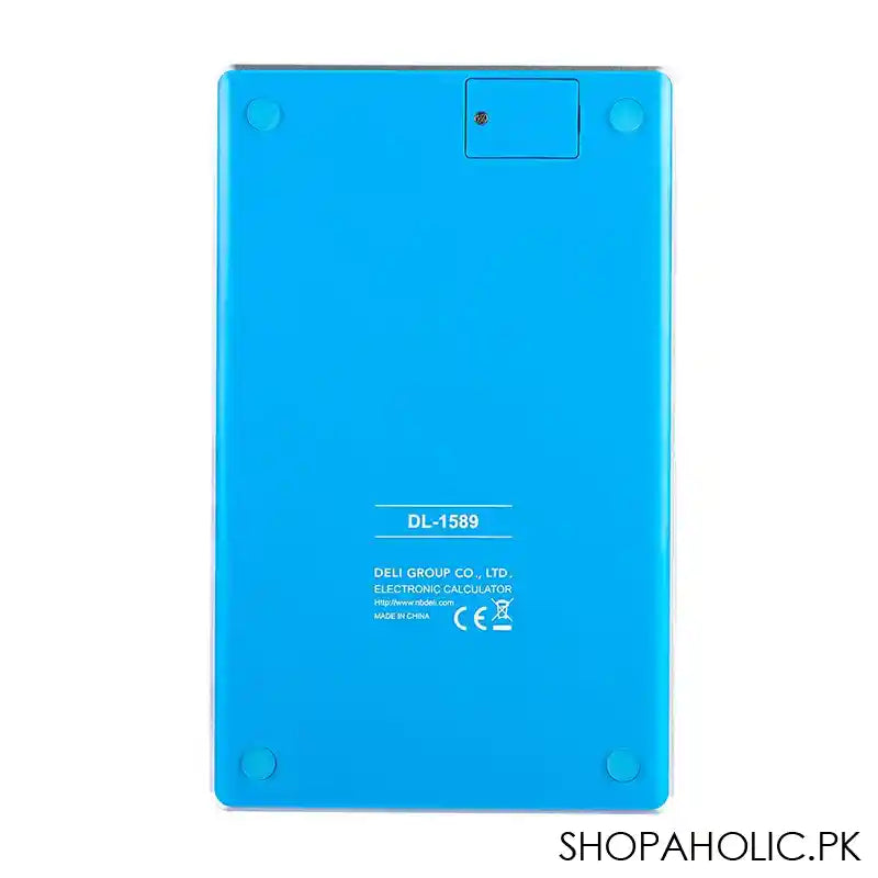 Deli Touch Series Acrylic Keys 12-Digits Desktop Calculator, Blue, E1589 - Image 4