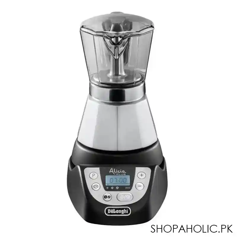delonghi alicia plus electric moka coffee maker black/silver emkp42.b image2